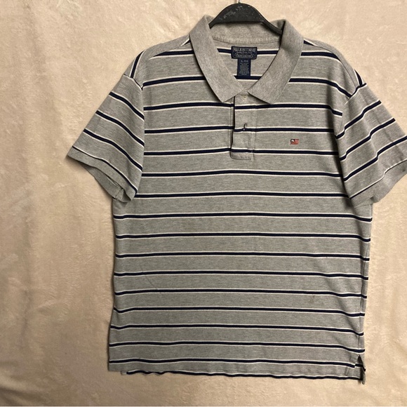 Polo by Ralph Lauren Gray Striped Polo Shirt - Picture 1 of 5